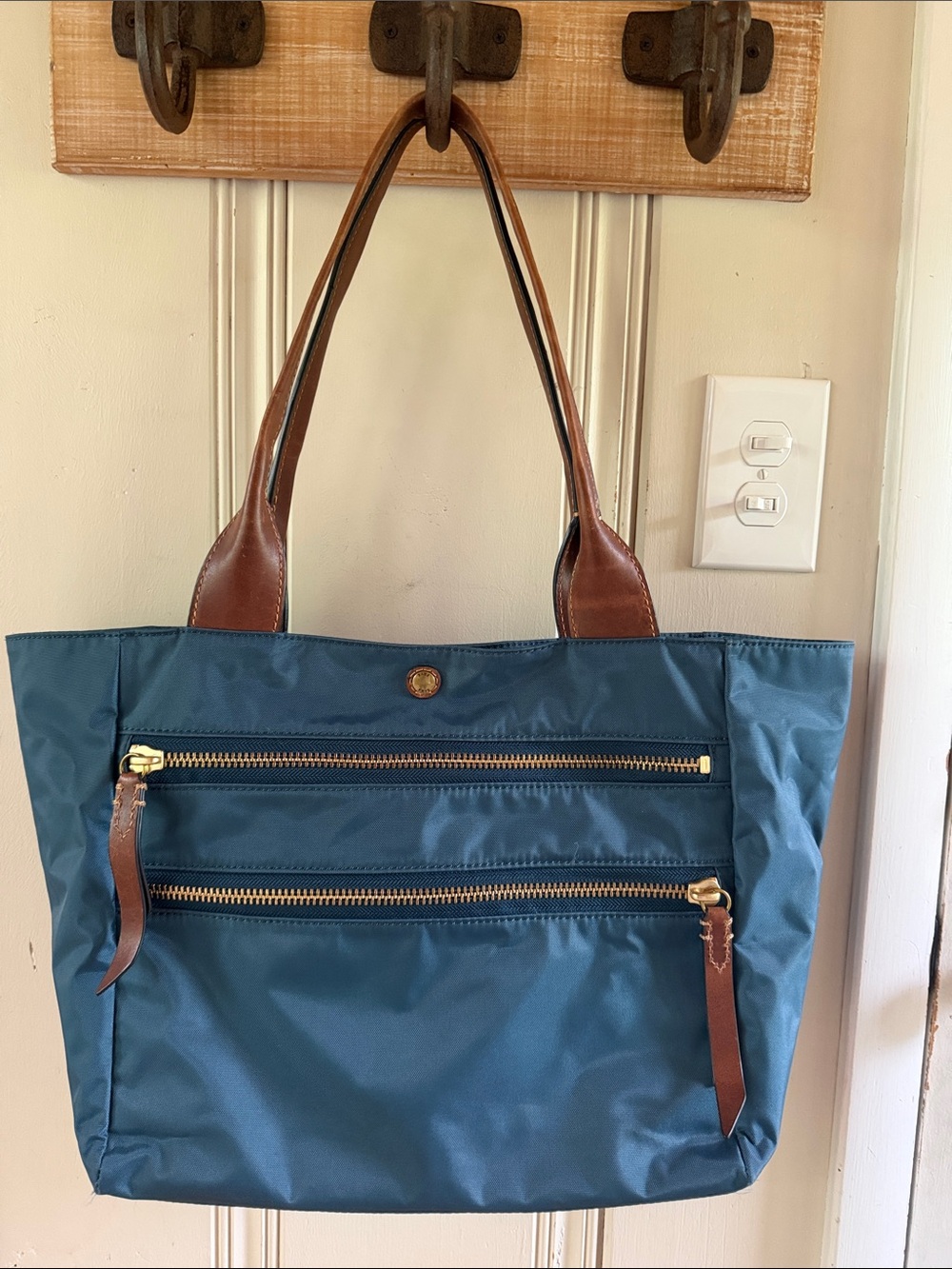 Frye Ivy Nylon Tote Bag - Peacock Blue